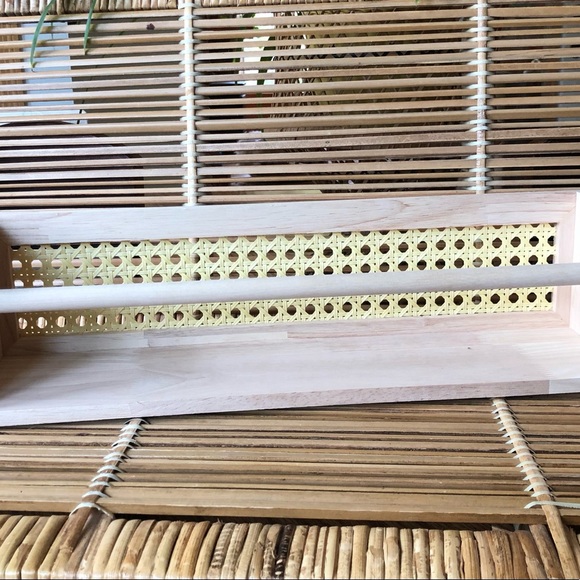 Wooden and Cane Wall Shelf - Picture 5 of 5